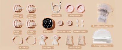 NCVI Double Electric Breast Pump β Portable, 4 Modes, 9 Levels, LED Display + 10 Breastmilk Storage Bags πΌπ
